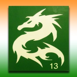 Трафарет для мехенді "Дракон 2" 7х7 см