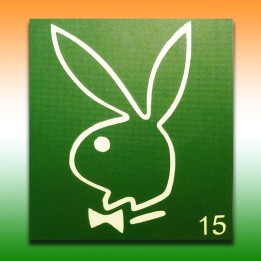 Трафарет для мехенді "Playboy" 7х7 см